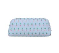 SDEGTHO Mermaid Printing Leather Pencil Case Large Capacity School Pen Bag Fountain Pen Holder for Boys and Girls Gift