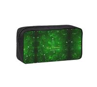 SDEGTHO Merry Christmas1 Printed Aesthetic Pen Bag with Elastic Loops, Large Open-Top Pencil Case for Desk and Backpack