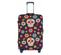 SDEGTHO Mexican Skull Printing Elastic Suitcase Cover Dust Proof Scratch Resistant Fits Central Handle Luggage for Trips