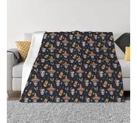 SDEGTHO Mexican Skull Printing Ultra Soft Micro Fleece Anti Pilling Flannel Sofa Blanket For Camping Travel