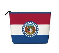SDEGTHO Missouri State Flag Versatile Travel Bag Makeup Bag Large Capacity Cosmetic Pouch Zipper Bag Toiletry Bag, Black, One Size