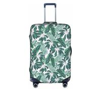 SDEGTHO Mixed Tropical Leaves Plain Printing Elastic Suitcase Cover Dust Proof Scratch Resistant Fits Central Handle Luggage for Trips