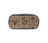 SDEGTHO Moose Bear Deer Printed See-Through Pencil Case, Large Capacity Single Compartment, Protective Storage for Pens