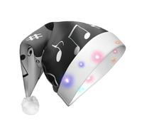 SDEGTHO Music Santa Hat Light Up Christmas With Led Lights Flashing For Adults