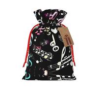 SDEGTHO Music Symbols Lovely 1pcs Durable Material Tote Bag 4.7x 6.9in With Drawstring Choice For Halloween Stylish Gift