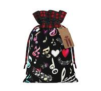 SDEGTHO Music Symbols Lovely 1pcs Durable Material Tote Bag 4.7x 6.9in With Drawstring Choice For Halloween Stylish Gift