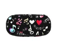SDEGTHO Music Symbols Lovely Big Capacity Pencil Case,Multiuse Pencil Pouch,Portable Pencil Bag,Pen Case for Office
