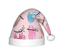 SDEGTHO Naughty Sloth Baby Baby Santa Toddler Christmas Hat For New Year Party Headwear Extra Thicken Classic Fur