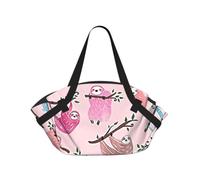 SDEGTHO Naughty Sloth Baby Printed 2-in-1 Camping Blanket and Tote, Polyester Composite 37in Round, Weekend Park Travel