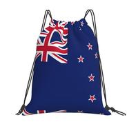 SDEGTHO New Zealand Flag Printed Drawstring Backpack, Waterproof String Backpack Gym Bags For Sports, Gym, Travel, Swimming, Beach