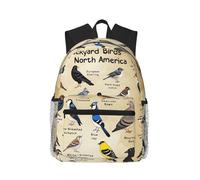 SDEGTHO North American Birds Printed Casual Backpack Spacious Rucksack With Multi Pockets For Travel Outdoor Activities