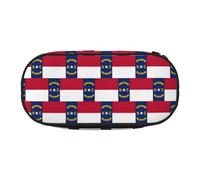 SDEGTHO North Carolina State Flag Big Capacity Pencil Case,Multiuse Pencil Pouch,Portable Pencil Bag,Pen Case for Office