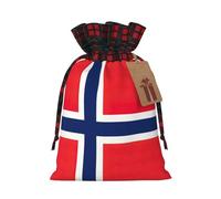 SDEGTHO Norwegian Flag 1pcs Durable Material Tote Bag 4.7x 6.9in With Drawstring Choice For Halloween Stylish Gift