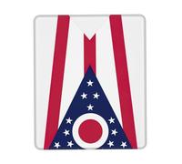 SDEGTHO Ohio State Flag Mouse Pad With Anti-Fray Stitching, Non-Slip Rubber Base Computer Mouse Pads For Wireless Mouse