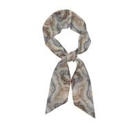 SDEGTHO Onyx Stone Pale Blue Printing Elegant Fall Silk Scarves For Women Lightweight Breathable Headscarf Headband Daily Use Gift