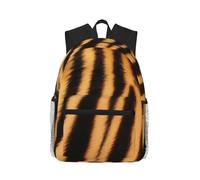 SDEGTHO Orange Tiger Leopard Lightweight Casual Backpack Water Resistant Daypack For School Work Hiking Camping