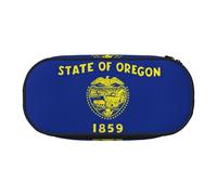 SDEGTHO Oregon State Flag Big Capacity Pencil Case,Multiuse Pencil Pouch,Portable Pencil Bag,Pen Case for Office