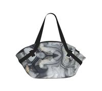 SDEGTHO Oriental Marble Stone Stylish Printed Round Picnic Blanket Tote, 2-in-1 Waterproof Mat for Camping & Outdoor Activities