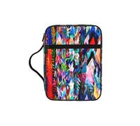 SDEGTHO Origami Multicolor Papercraft Cranes Multifunctional Bible Organizer Bag with Inner Compartments Practical Book Bag for School Library