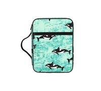 SDEGTHO Pacific Ocean Biological Fashion Printed Bible Carrying Pouch Waterproof Oxford Bag with Organizer Pockets for Students & Adults