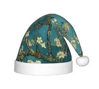 SDEGTHO Painting Almond Blossoms Baby Santa Toddler Christmas Hat For New Year Party Headwear Extra Thicken Classic Fur