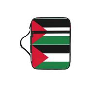 SDEGTHO Palestine Flag Printed Church Bible Bag, Scripture Carrying Case for School, Durable Book Sleeve Organizer