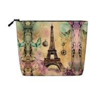SDEGTHO Paris Eiffel Tower Versatile Travel Bag Makeup Bag Large Capacity Cosmetic Pouch Zipper Bag Toiletry Bag, Black, One Size