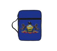 SDEGTHO Pennsylvania State Flag Printed Church Bible Bag, Scripture Carrying Case for School, Durable Book Sleeve Organizer