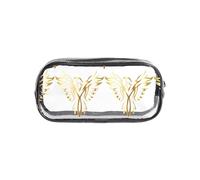 SDEGTHO Phoenix Printed See-Through Pencil Case, Large Capacity Single Compartment, Protective Storage for Pens