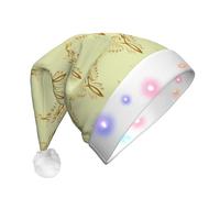 SDEGTHO Phoenix Santa Hat Light Up Christmas With Led Lights Flashing For Adults