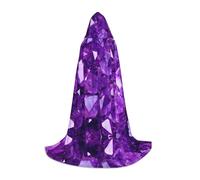 SDEGTHO Pink Crystal Diamond Masquerade Ball Costume Hooded Cape For Teenagers Witch Vampire Wizard Cosplay Gear Long Cape