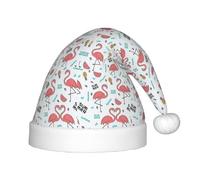 SDEGTHO Pink Flamingo. Kids Santa Hat Red Santa Comfortable Christmas For Children Holiday Xmas