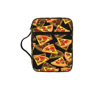 SDEGTHO Pizza 3D Fashion Printed Bible Carrying Pouch Waterproof Oxford Bag with Organizer Pockets for Students & Adults
