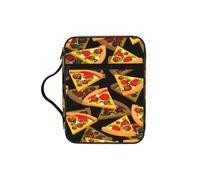 SDEGTHO Pizza 3D Multifunctional Bible Organizer Bag with Inner Compartments Practical Book Bag for School Library