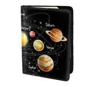 SDEGTHO Planets Stars and Milky Way Galaxy Printing Passport Holder for Travel Must Have,Passport Cover Case for Travel Accessories for Women Men