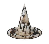 SDEGTHO Pointed Cap Horses Running Art Witch Hat for Halloween Costume Party Christmas Masquerade Carnivals Cosplay 3 pcs