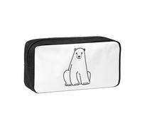 SDEGTHO Polar Bear Printed Spacious Pencil Bag, Oxford Cloth Pen Pouch Holds 50+, for Students Artists Writers