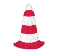 SDEGTHO Polish Flag Halloween Party Costume Hooded Cape For Teens Witch Vampire Wizard Masquerade Ball Cosplay Gear