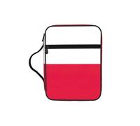SDEGTHO Polish Flag Printed Protective Bible Case, Water Resistant Oxford Carrier, Religious Stationery Organizer