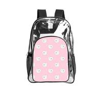 SDEGTHO Pomeranians Puppies and Point Printed Clear Backpack with Top Handle, Transparent Bag for Concerts Festivals Women Daily