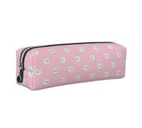 SDEGTHO Pomeranians Puppies and Point Printed Leather Zipper Pencil Case for Students, Multi Purpose Pen Pouch for Kids Small Makeup Bag for Pens, Pencils, Markers