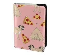 SDEGTHO Pug Pizza Pink Printing Passport Holder for Travel Must Have,Passport Cover Case for Travel Accessories for Women Men