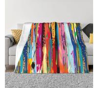 SDEGTHO Rainbow Color Printing Ultra Soft Micro Fleece Anti Pilling Flannel Sofa Blanket For Camping Travel