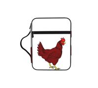 SDEGTHO Red Chicken Fashion Printed Bible Carrying Pouch Waterproof Oxford Bag with Organizer Pockets for Students & Adults