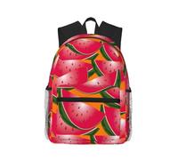 SDEGTHO Ripe Watermelon Slice Printed Casual Backpack Spacious Rucksack With Multi Pockets For Travel Outdoor Activities