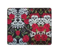 SDEGTHO Rose skull eyes Full Coverage Desk Pad and Mouse Mat, Lock Edge Non-Slip Design for Extended Use with Computer