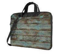 SDEGTHO Rustic Old Barn Wood Print Multi-Pocket Laptop Bag Shoulder Crossbody Case Shockproof Computer Briefcase For Sports