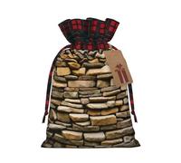 SDEGTHO Rustic Rocks Brick Wall 1pcs Durable Material Tote Bag 4.7x 6.9in With Drawstring Choice For Halloween Stylish Gift