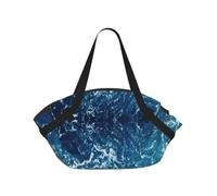 SDEGTHO sea seen from the top Printed 2-in-1 Camping Blanket and Tote, Polyester Composite 37in Round, Weekend Park Travel