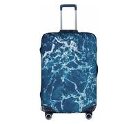 SDEGTHO Sea Seen from The Top Printing Elastic Suitcase Cover Dust Proof Scratch Resistant Fits Central Handle Luggage for Trips